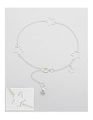 Star Anklet In 92.5 Sterling Silver
