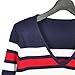 Navy Style Stripes Ladies Women Knitted Warm Long Sleeve V Neck Tops Mini Dress