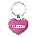 Graphics and More Metal Keychain Key Chain Ring Pink I Love Heart Names Female C Cade - Carissa