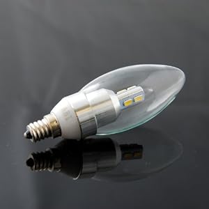 ABI 3-Watt Daylight White Candelabra LED Light Bulb, E12 ...
