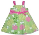 Spring Pastels Empire Bow Hawaiian Aloha Bias Flare Sun Dress - Infant, Toddler, Small Girl Size