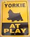 yorkshire_terrier35yorkshire terrier - Yorkie Dog At Play Yard Sign