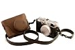 2 Parts Hard PU Leather Case for Fuji FujiFilm Finepix X100 digital Camera (Brown)