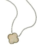 Sterling Silver Mother of Pearl Clover Necklace