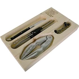 Laguiole Boxed Seafood Set in Wood gift case by Laguiole