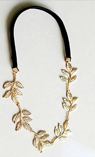 Fashion BOHO Golden Bronze Olive Leaf Leaves Branch Festival Grecian Garland Floral Elastic Metal Link Chain Hair Wrap Cuff Clip Pin Hairpin Hairband HeadPiece Headwrap Head Band Headband Wedding Statement Hair Ornament Decoration Women's Party Accessories Punk GIFT Minimalist Headwear Headdress Jewelry