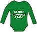 My First St. Patrick's Day - Cute Bodysuit Irish Clover Baby Long Sleeve Onesie