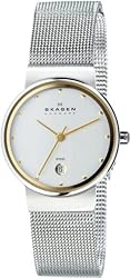 Skagen Women's 355SGSC Two-Tone Mesh Watch