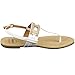 Alpine Swiss Womens Suede Lined Slingback T-Strap Rhinestone Sandals