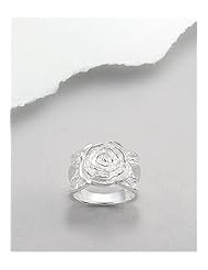 Flower Ring In 92.5 Sterling Silver