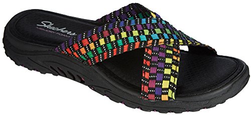 Skechers Women's Reggae Rootsy Vibe Flip Flop, Multi, 9 M US