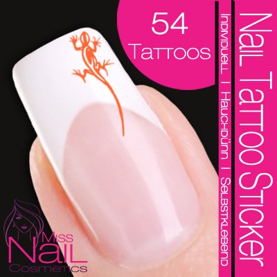 Nail Tattoo Sticker Gecko - orange Preisvergleich