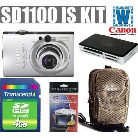 Canon PowerShot SD1100IS 8MP Digital Camera with 3x Optical Image Stabilized Zoom (Silver) +... by 