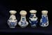 Set of 4 Blue and White Porcelaine Vases - Dollhouse Miniature