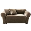 Stretch Pique Sofa Slipcover - Taupe