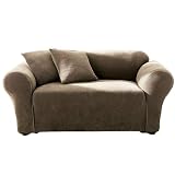 Stretch Pique Sofa Slipcover - Taupe