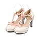 Carol Shoes Fashion T Strap Bows Womens Platform High Heel Pumps Shoes