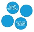 Wallcandy Arts Big Blue Chalkboard Circles With Chalk - 1 Kit
