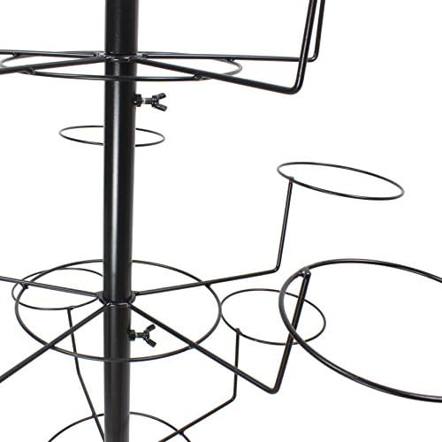 Seana Casual Hat Display Fixture Floor Stand FJ67 (Black, 7-Tier)