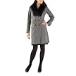 Mossimo&reg; Black Women's Long Wool Double Breasted Jacket with Faux Fur Collar - Gray