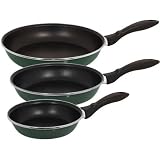 Review Magefesa  / Magefesa 01SALOPROIV Provence Green Gloss Enamel On Steel 7, 9, and 11 Inch Fry Pan Set