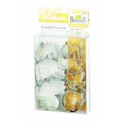 Birkmann 160071 Ausstechformen-Set Ostern, 8-teilig, in Klarsicht-Box, Rezepten, Wei�blech, 4 - 7 cm