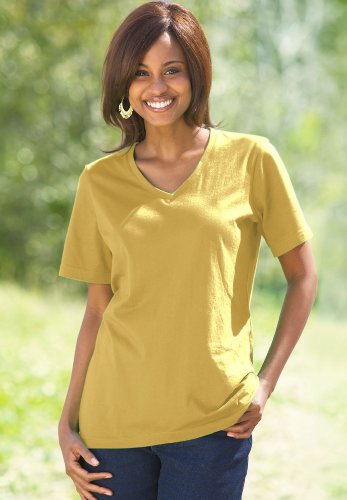 Jessica London Essentials V-Neck Tee