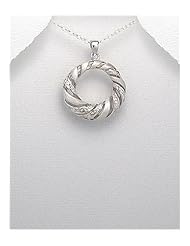 CZ Pendant Necklace In 92.5 Sterling Silver