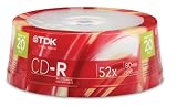 TDK 80-Minute CD-R Discs (20-Pack) (CDR80TWNCCB20)