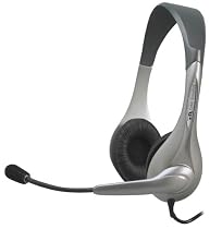 Cyber AcousticsStereo Headset/Microphone, Ambidextrous design AC-201