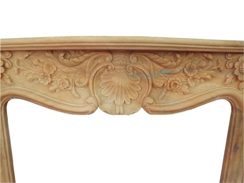 baroque brun cheminée en marbre sable camino stilo barocco 150x120cm ID heb 06