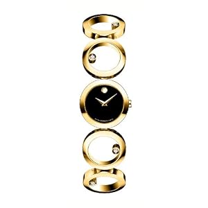 Movado Women's 605821 Ono Gold-Tone Diamond Accented Watch