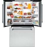 GE Cafe Series: CFCP1NIYSS 20.9 cu. ft. Counter-Depth French-Door Refrigerator with 4 Adjustable Gla