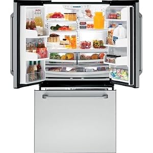 GE Cafe Series: CFCP1NIYSS 20.9 cu. ft. Counter-Depth French-Door Refrigerator with 4 Adjustable Gla