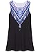 OURS Women's Sleeveless Flower Printed Casual Mini Dress (S, Black)