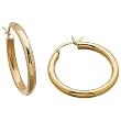 14kt Yellow Gold Stylish Fancy Hoop Earrings