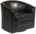Keller Espresso Bonded Leather Swivel Tub Chair