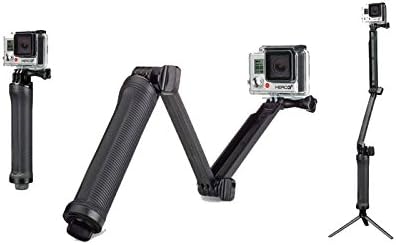 HKDroneLab Selfie Stick, CaseUp 3-Way Foldable Selfie Stick for GoPro Hero4 3+ 3