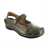 Strap Cloggy Women's Shoes in Old Copper Varnished color: Brown, Size: 11-11.5