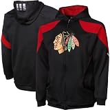 NHL Youth Chicago Blackhawks Center Ice Momentum Hoodie - R58Nhedd (Black, X-Large)