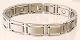 Sabona 34780 Executive Symmetry Silver Magnetic Bracelet, Extra Large