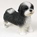 Shih Tzu Black & White Puppy Cut Figurine