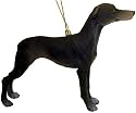 4" Black Greyhound Canine Dog Christmas Ornament