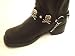 Biker Boots Boot Chains Black Leather with Skull & Crossbones Ornaments