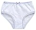 Sportoli™ Girls Ultra Soft 100% Cotton White and Assorted Colors Panties - White (Size 7/8)
