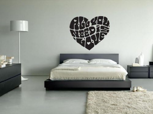 Wall Vinyl Sticker Decals Mural Funny Heart Love (Z023)