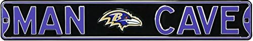 Officially Licensed NFL Baltimore Ravens Man Cave Street Sign 36"x6"