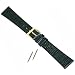 Watch Band Lizard Grain Black Geniune Leather 18mm