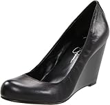 Jessica Simpson Women's Kellie Wedge Pump,Black Nappa,8.5 M US