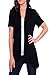 4GOG Apparel Women's S-3X Size Solid Short Sleeve Cardigan